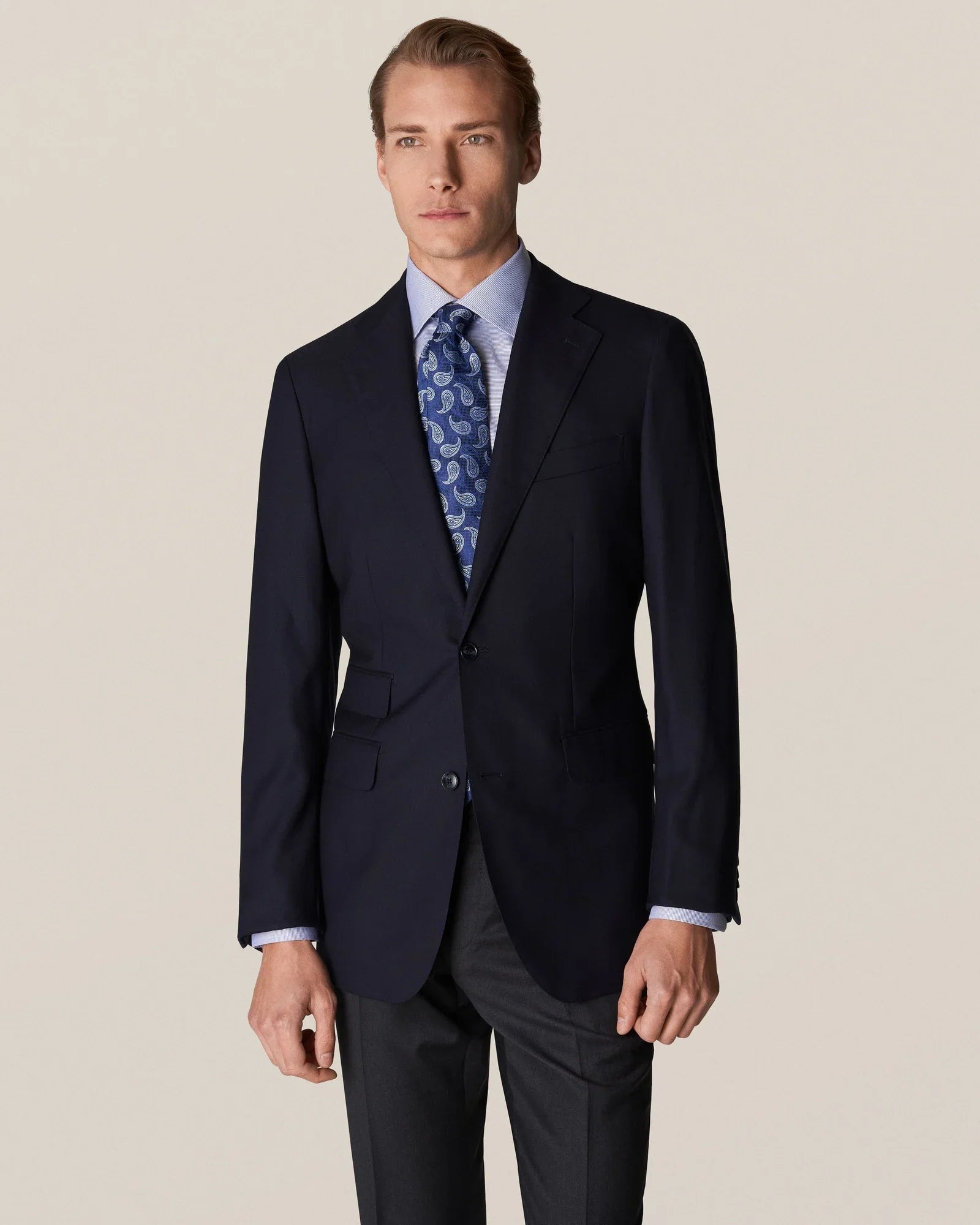 Blue Twill Contemporary Fit- ETON - Boutique Jacques Last Call