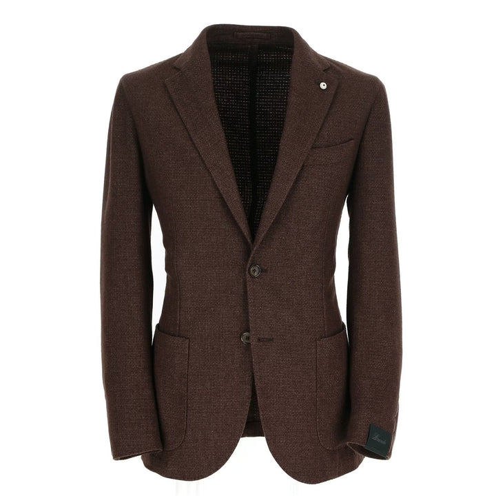 Chocolate Brown Jersey Contemporary Fit Sport Jacket - L.B.M 1911
