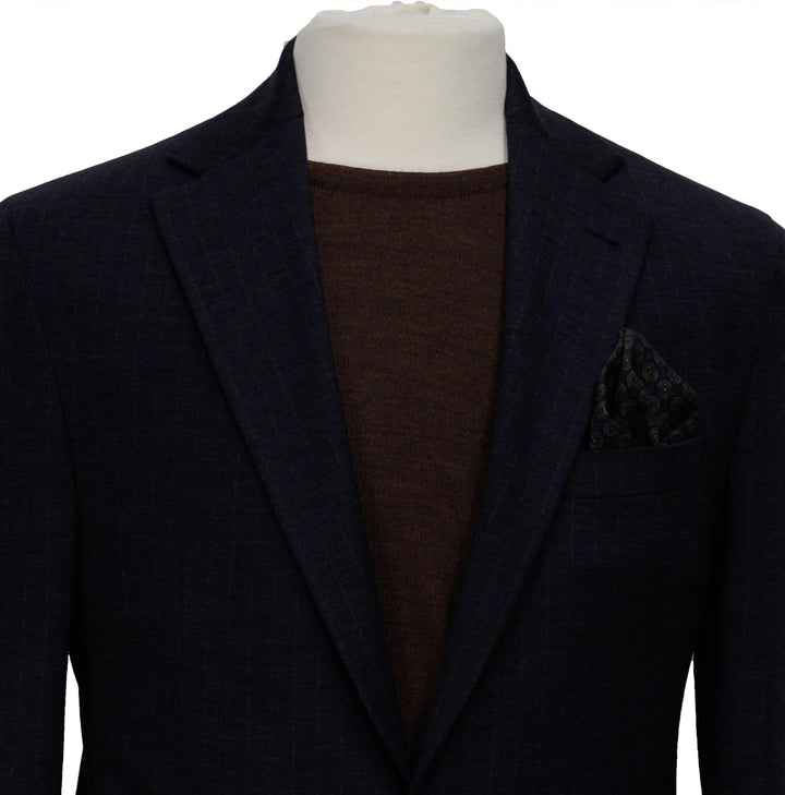 Navy Stripe Hartford Contemporary Fit Loro Piana Knit Suit - Jack Victor - Boutique Jacques Last Call