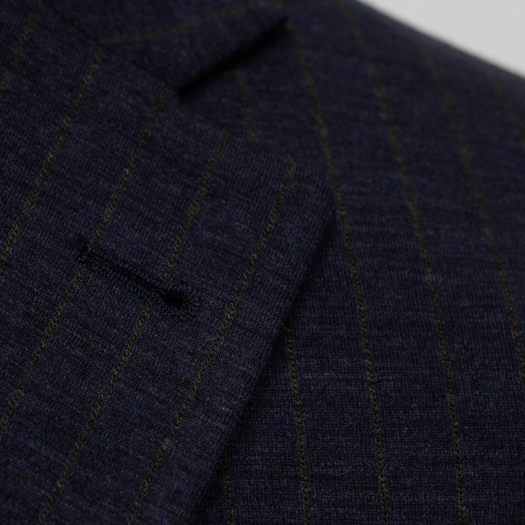 Navy Stripe Hartford Contemporary Fit Loro Piana Knit Suit - Jack Victor - Boutique Jacques Last Call