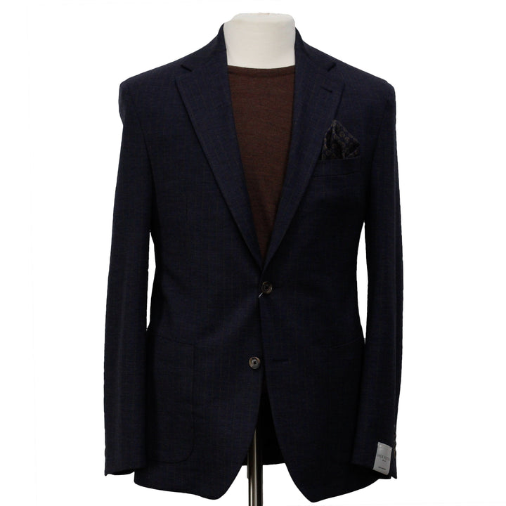 Navy Stripe Hartford Contemporary Fit Loro Piana Knit Suit - Jack Victor - Boutique Jacques Last Call