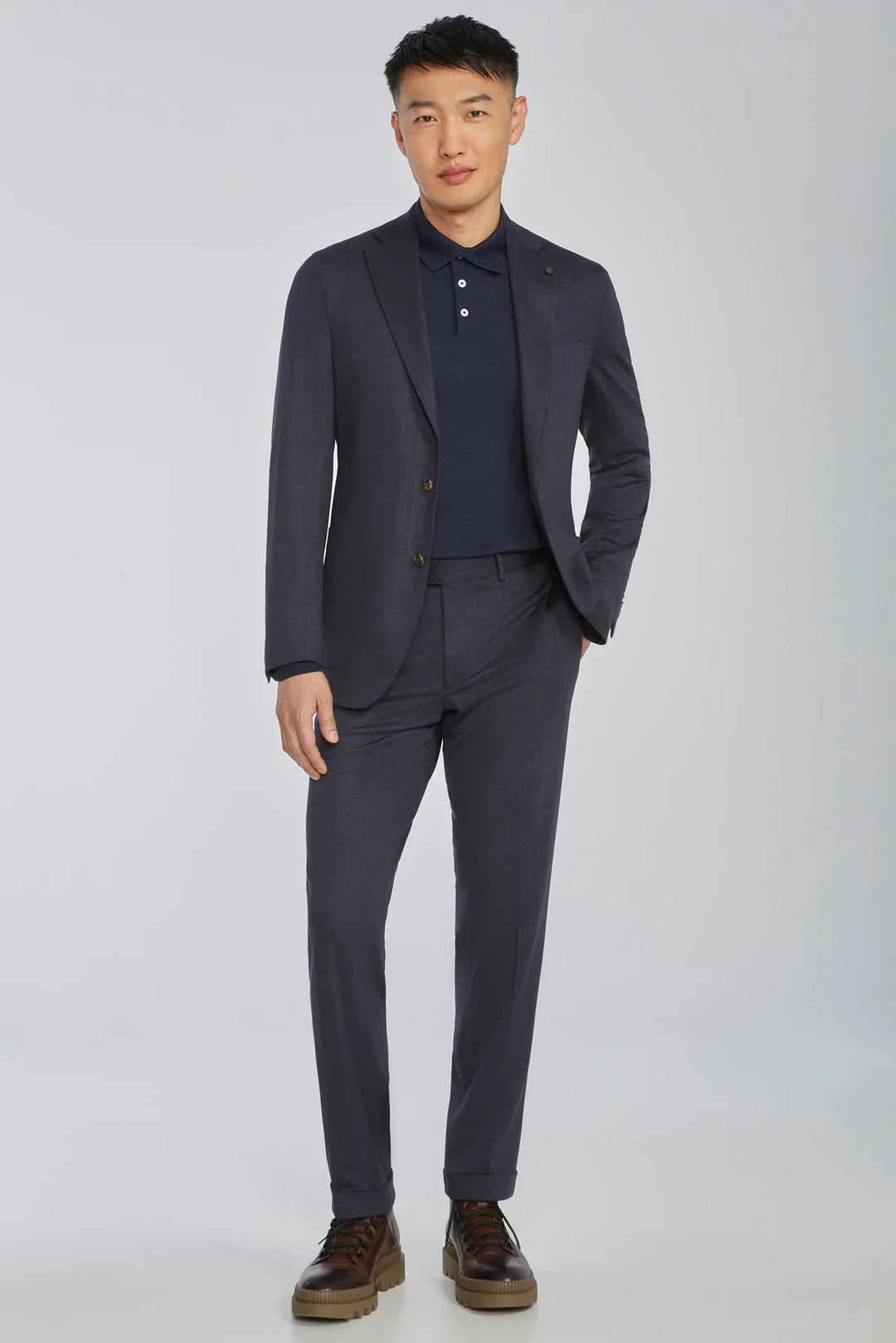 Navy Stripe Hartford Contemporary Fit Loro Piana Knit Suit - Jack Victor - Boutique Jacques Last Call