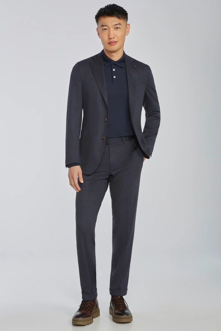 Navy Stripe Hartford Contemporary Fit Loro Piana Knit Suit - Jack Victor - Boutique Jacques Last Call