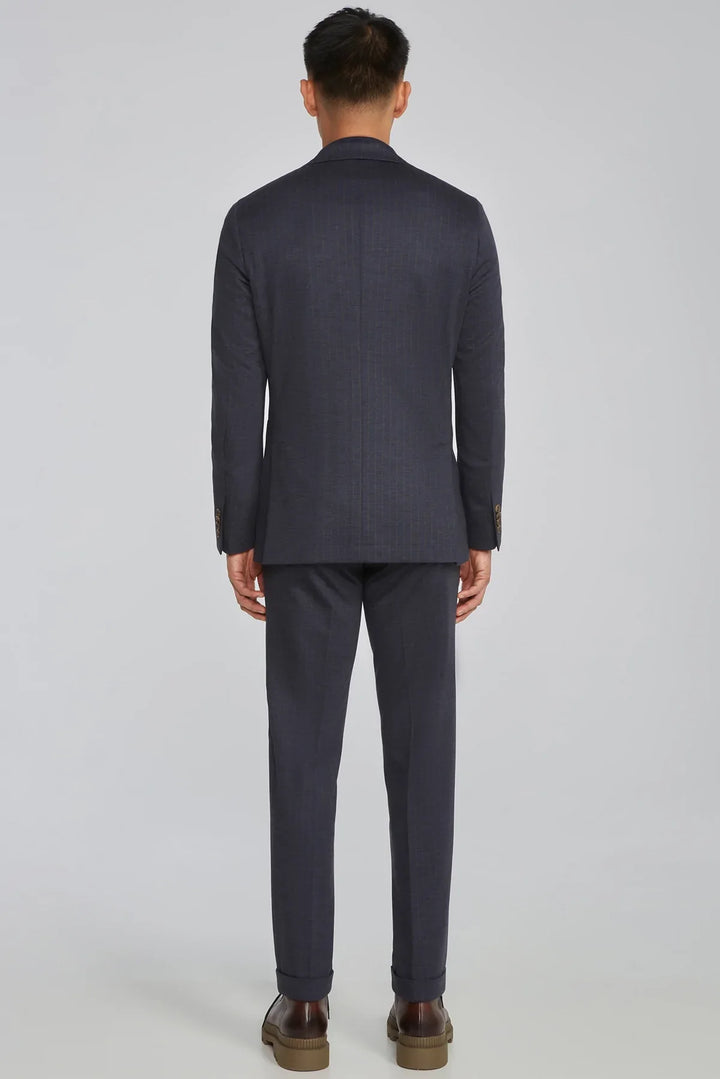 Navy Stripe Hartford Contemporary Fit Loro Piana Knit Suit - Jack Victor - Boutique Jacques Last Call