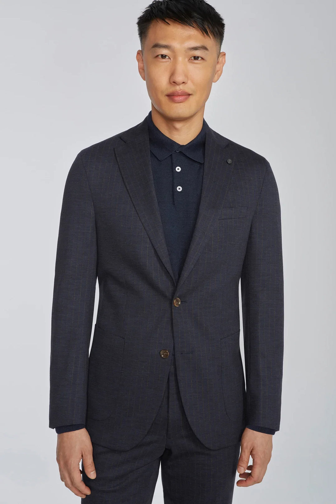 Navy Stripe Hartford Contemporary Fit Loro Piana Knit Suit - Jack Victor - Boutique Jacques Last Call