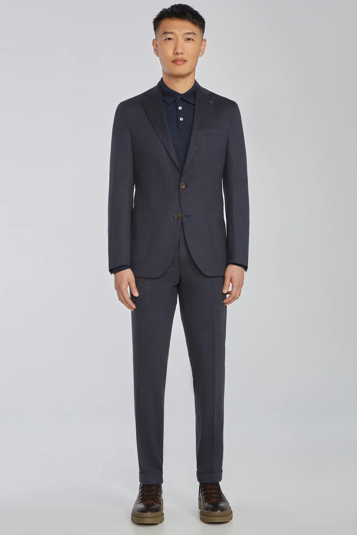 Navy Stripe Hartford Contemporary Fit Loro Piana Knit Suit - Jack Victor - Boutique Jacques Last Call