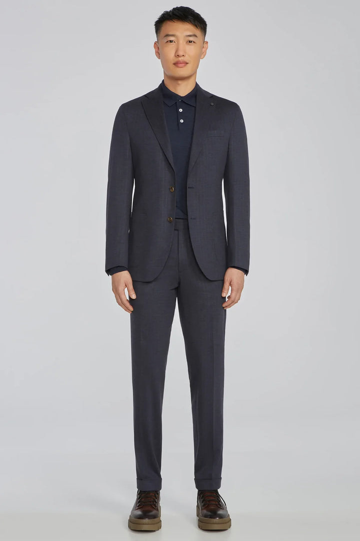 Navy Stripe Hartford Contemporary Fit Loro Piana Knit Suit - Jack Victor - Boutique Jacques Last Call