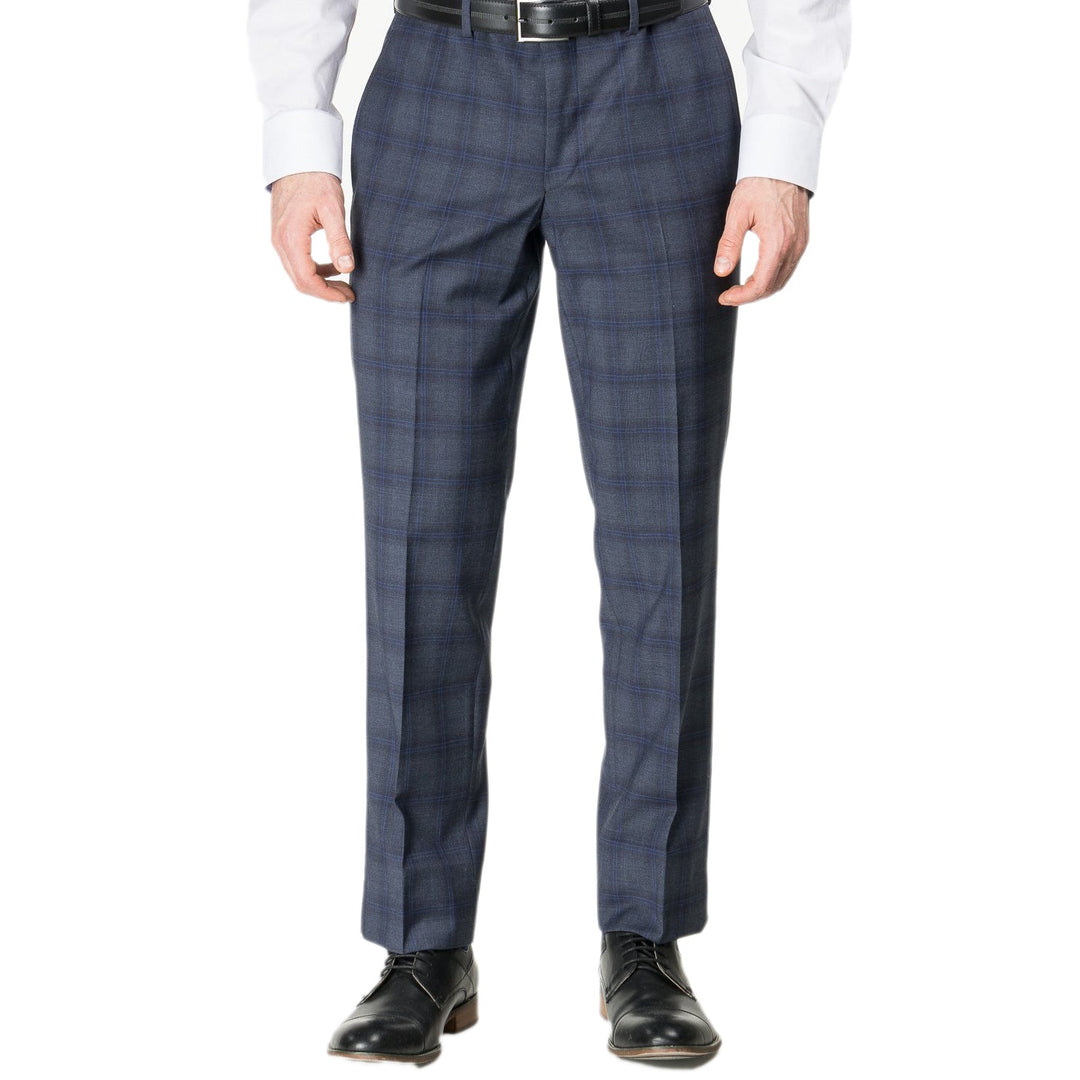 Blue Tonal Check Urban Slim Sartorial Fit Wool Suit - Jack Victor - Boutique Jacques Last Call