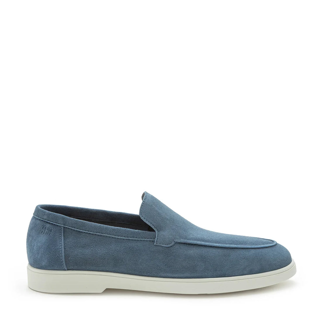 Avio Blue Deer-Skin Suede Unlined Loafers - Fabiano Ricci - Boutique Jacques Last Call
