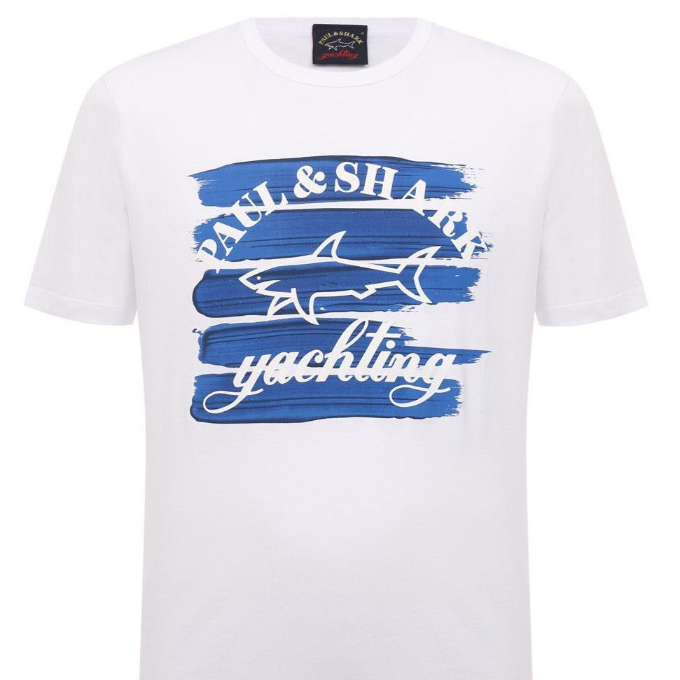 White Paul & Shark Pima Cotton Crew Neck T-Shirt - Boutique Jacques Last Call