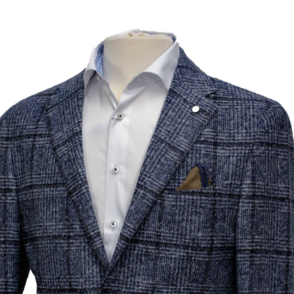Blue and Gray Window-Pane Unconstructed Sport Coat - L.B.M 1911