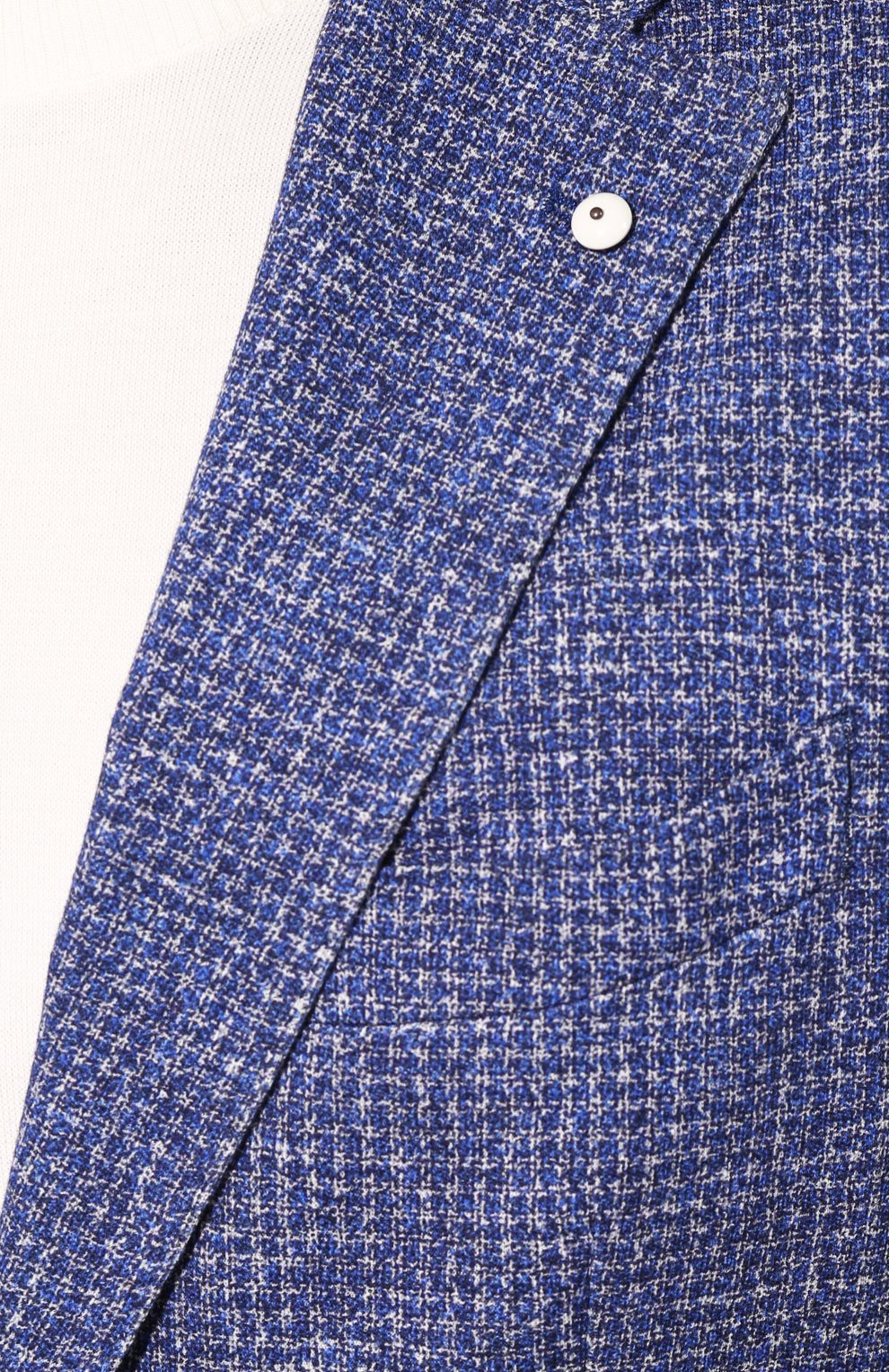 Blue Houndstooth Cotton Unconstructed Contemporary Fit Sport Coat L.B.M 1911 - Boutique Jacques Last Call