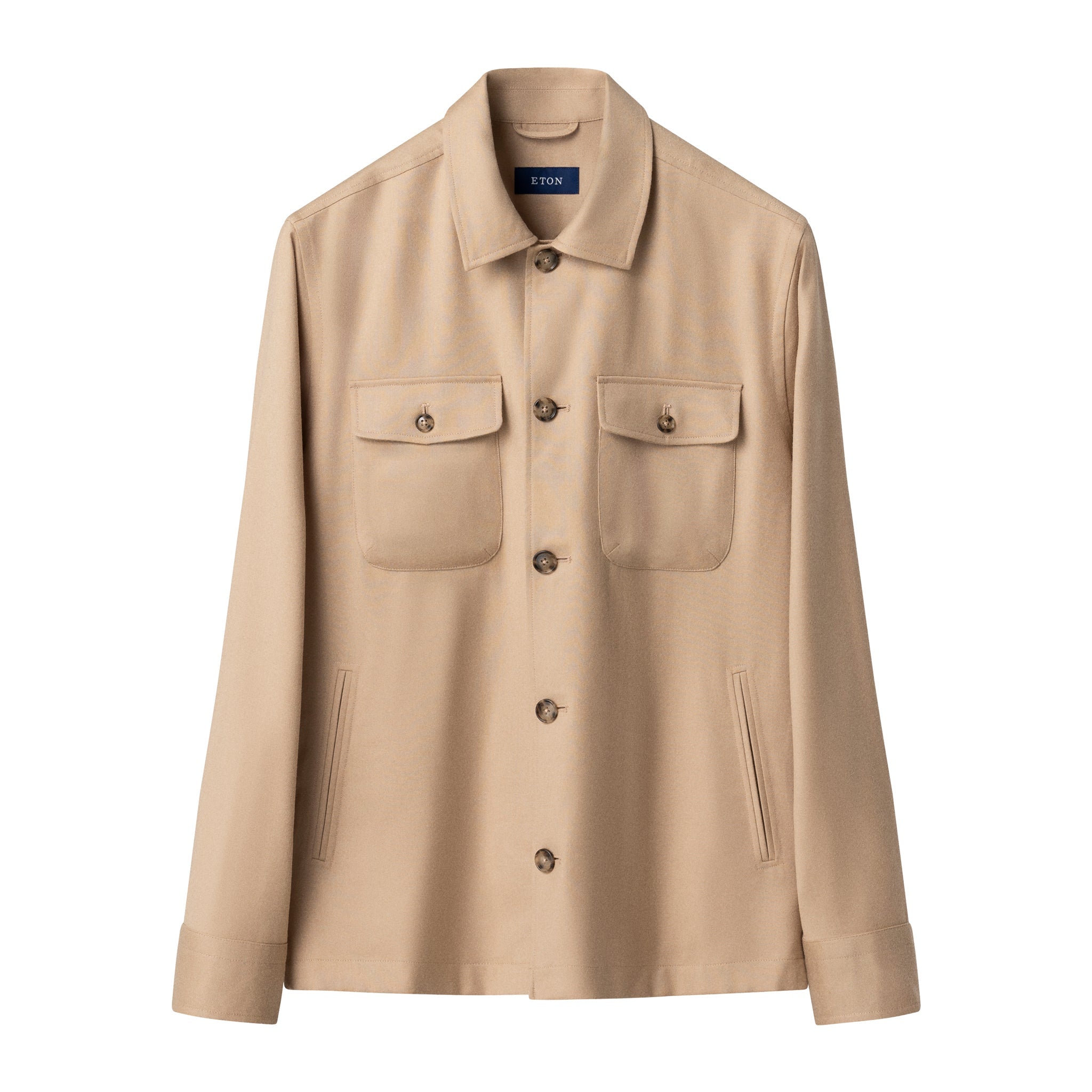 Beige Wool Four-Pocket Overshirt - ETON