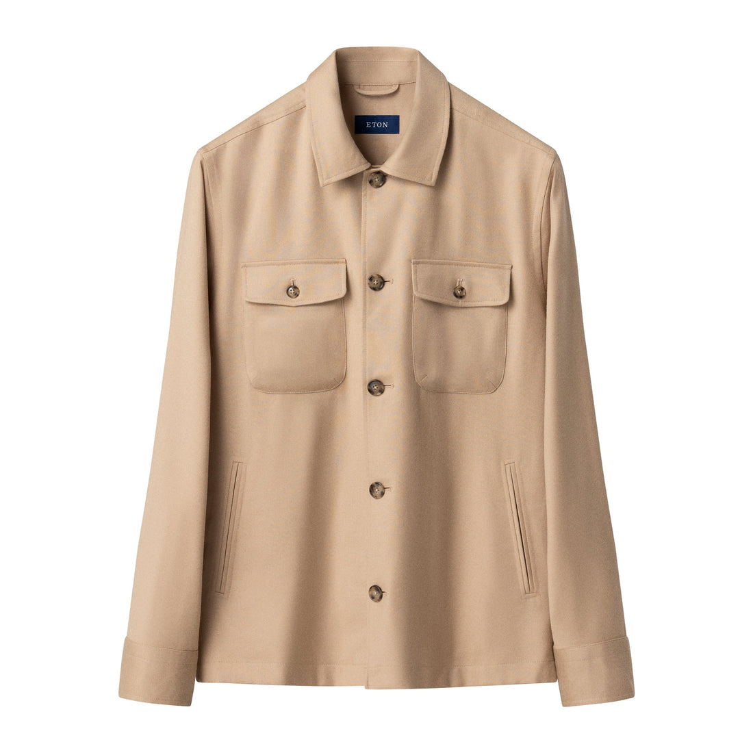 Beige Wool Four-Pocket Overshirt - ETON