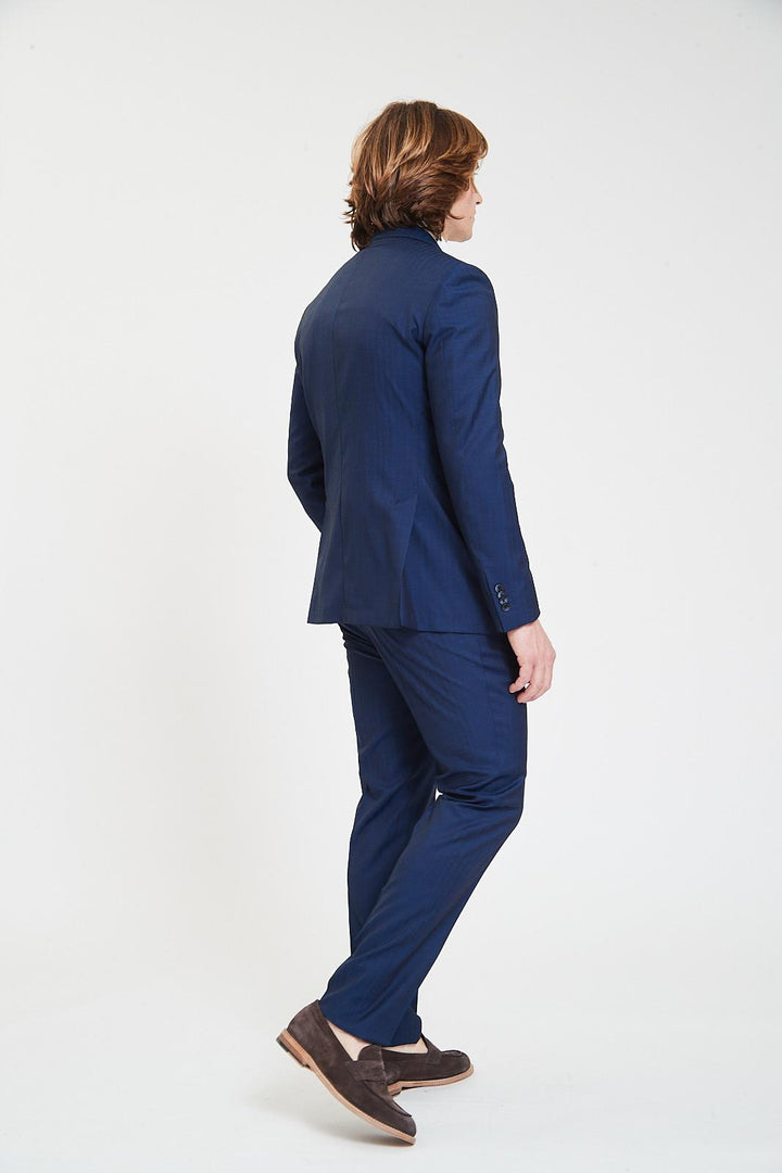 Blue Tone on Tone Wool Suit - Luigi Bianchi Mantova - Boutique Jacques Last Call