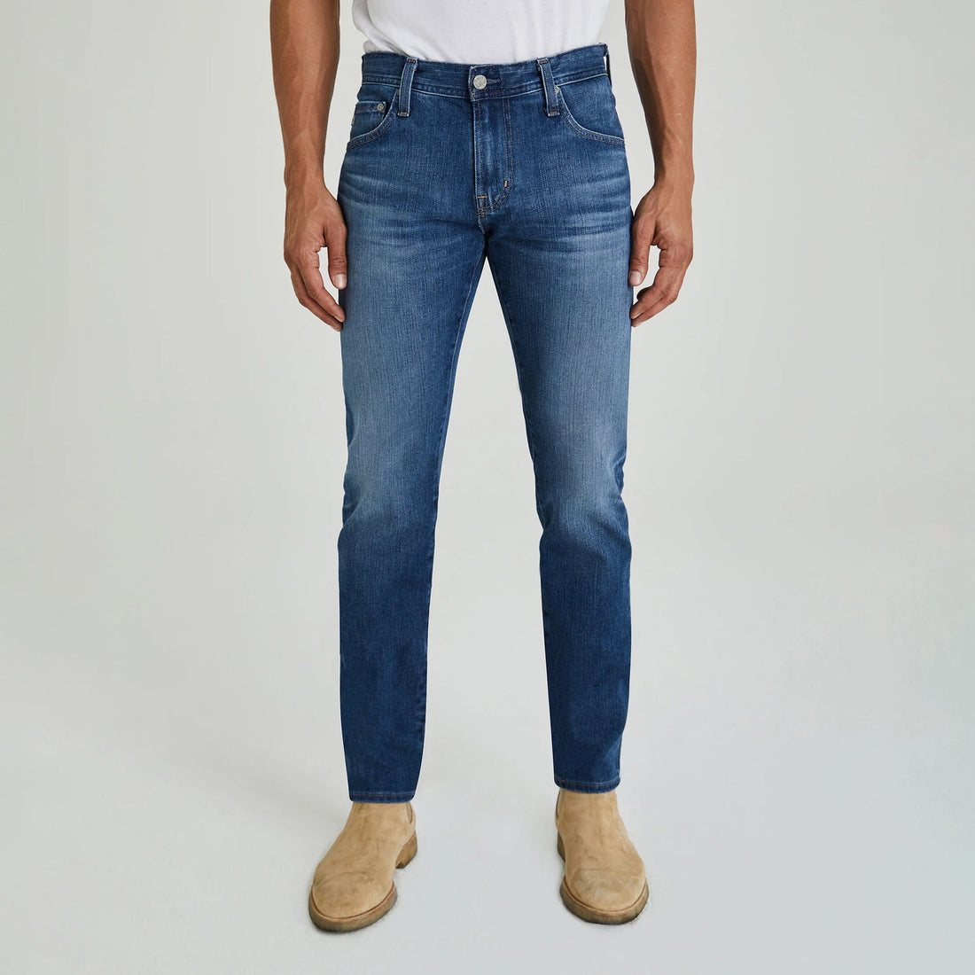 Dylan Slim 17 Years Radar Mid-Light Blue Denim - AG Jeans