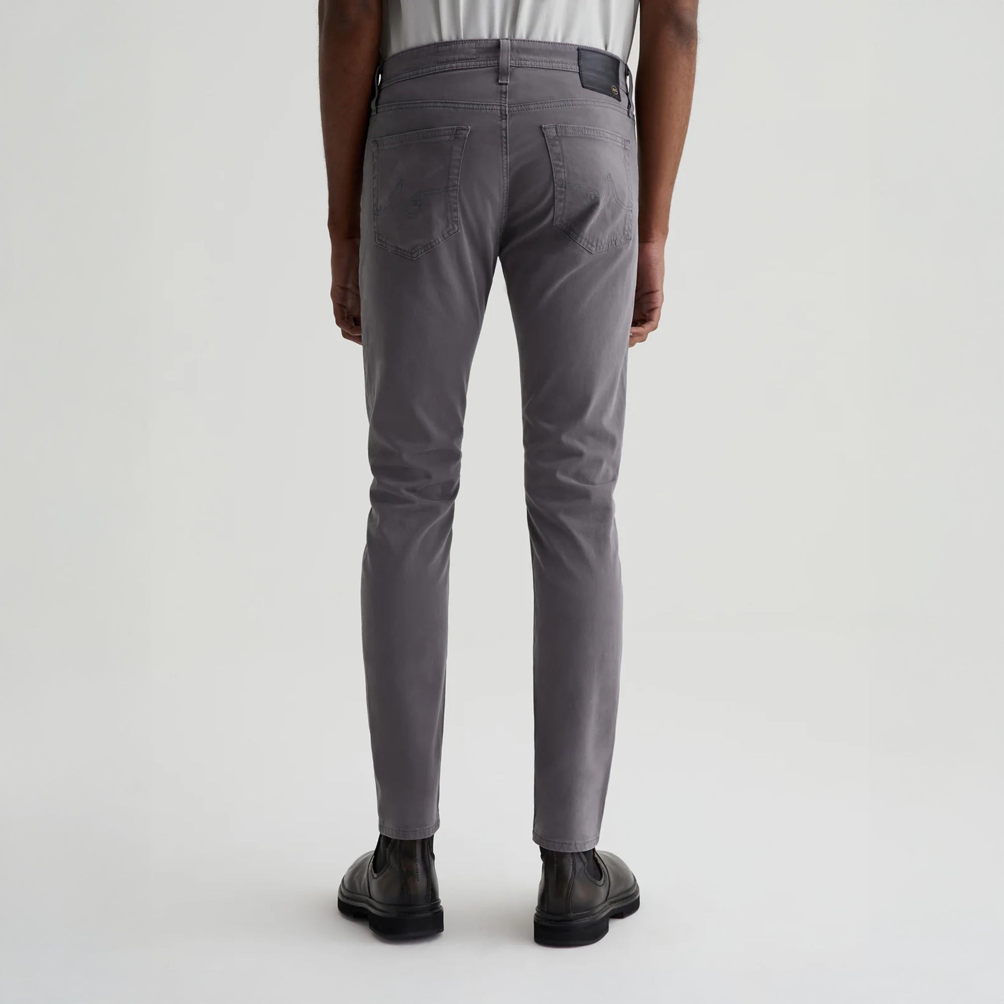 Dylan Slim Folkstone Grey Sueded Pants - AG
