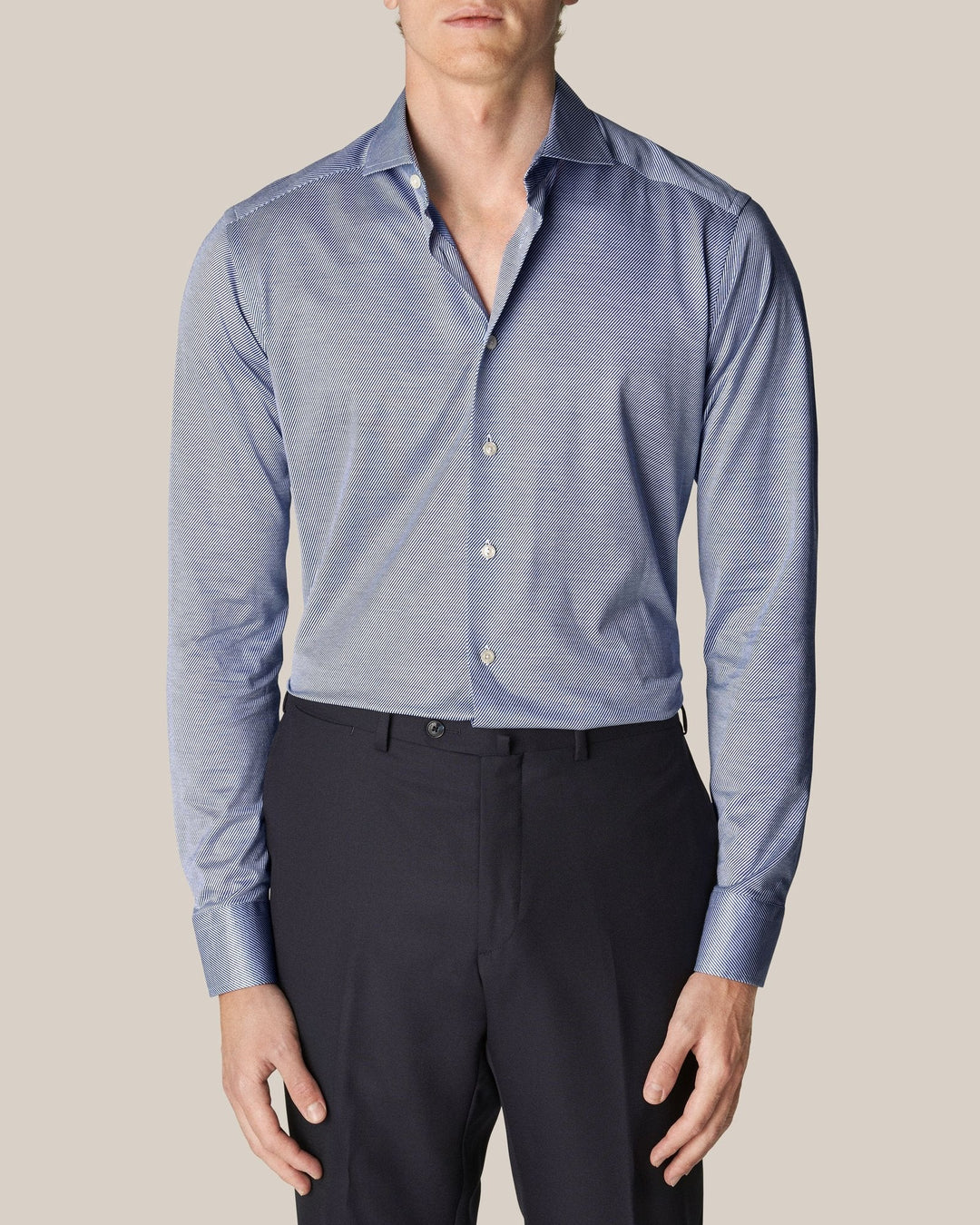 Dark Blue King Knit Stretch Slim Fit- ETON