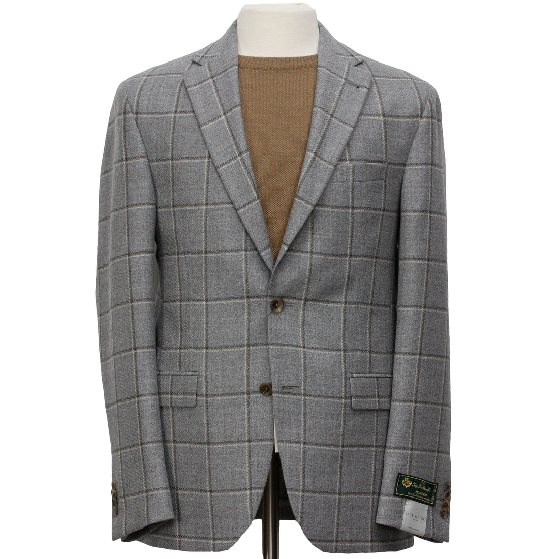 Gray Check Unconstructed Midland Contemporary Fit Sport Jacket - Jack Victor - Boutique Jacques Last Call