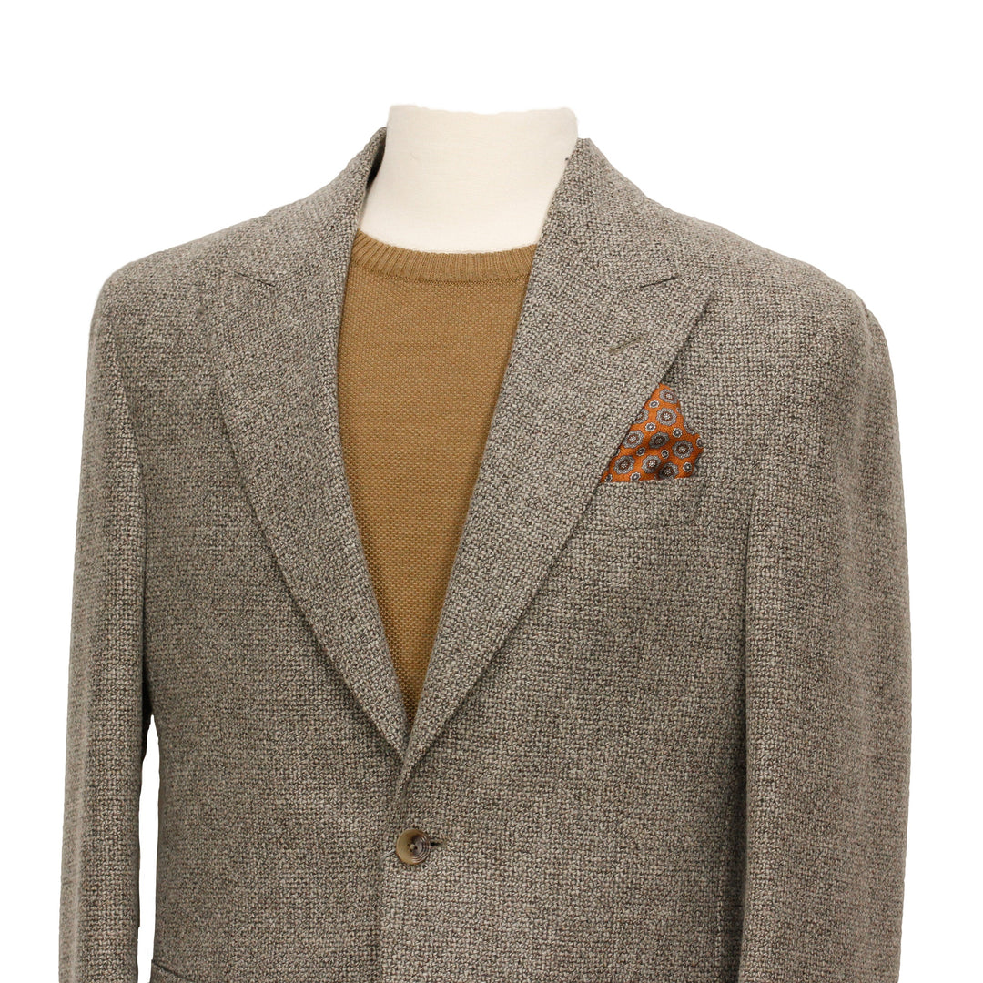 Light Brown Tweed Marco Contemporary Fit Wool Sport Jacket - Jack Victor