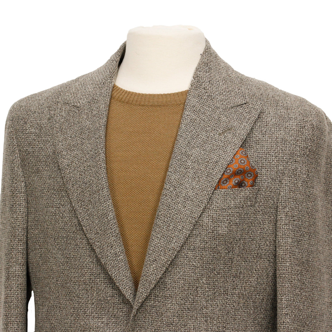 Light Brown Tweed Marco Contemporary Fit Wool Sport Jacket - Jack Victor