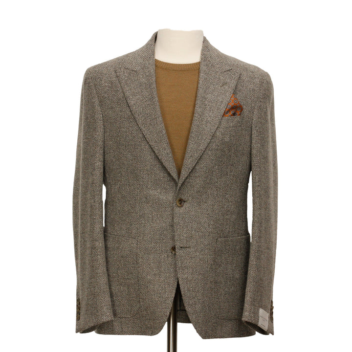 Light Brown Tweed Marco Contemporary Fit Wool Sport Jacket - Jack Victor