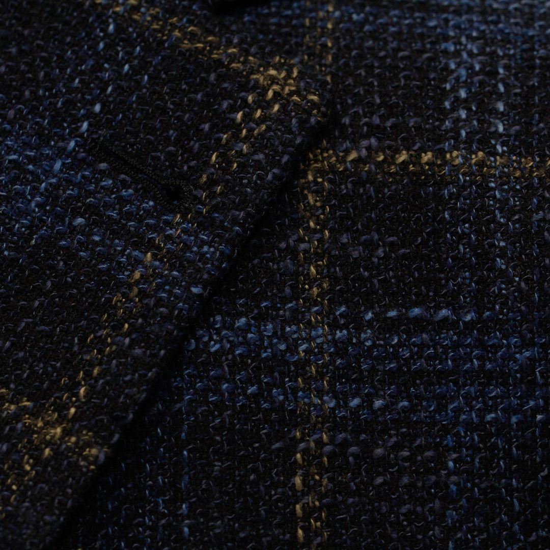 Blue with Yellow Plaid Midland Contemporary Fit Sport Jacket - Jack Victor - Boutique Jacques Last Call