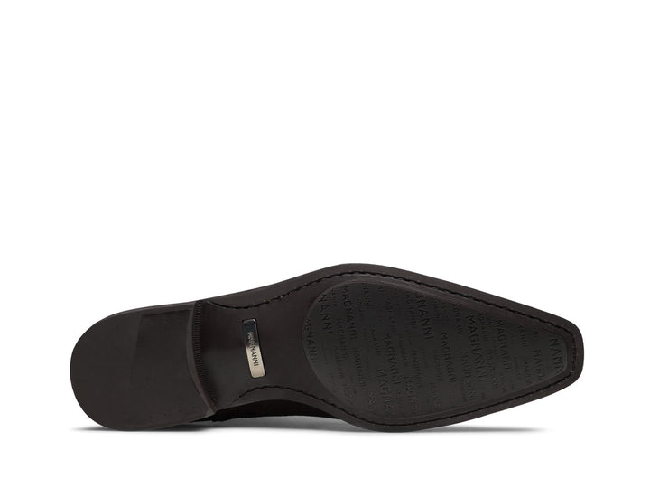Algarra Cognac Suede Monk-Strap Dress Shoes - Magnanni