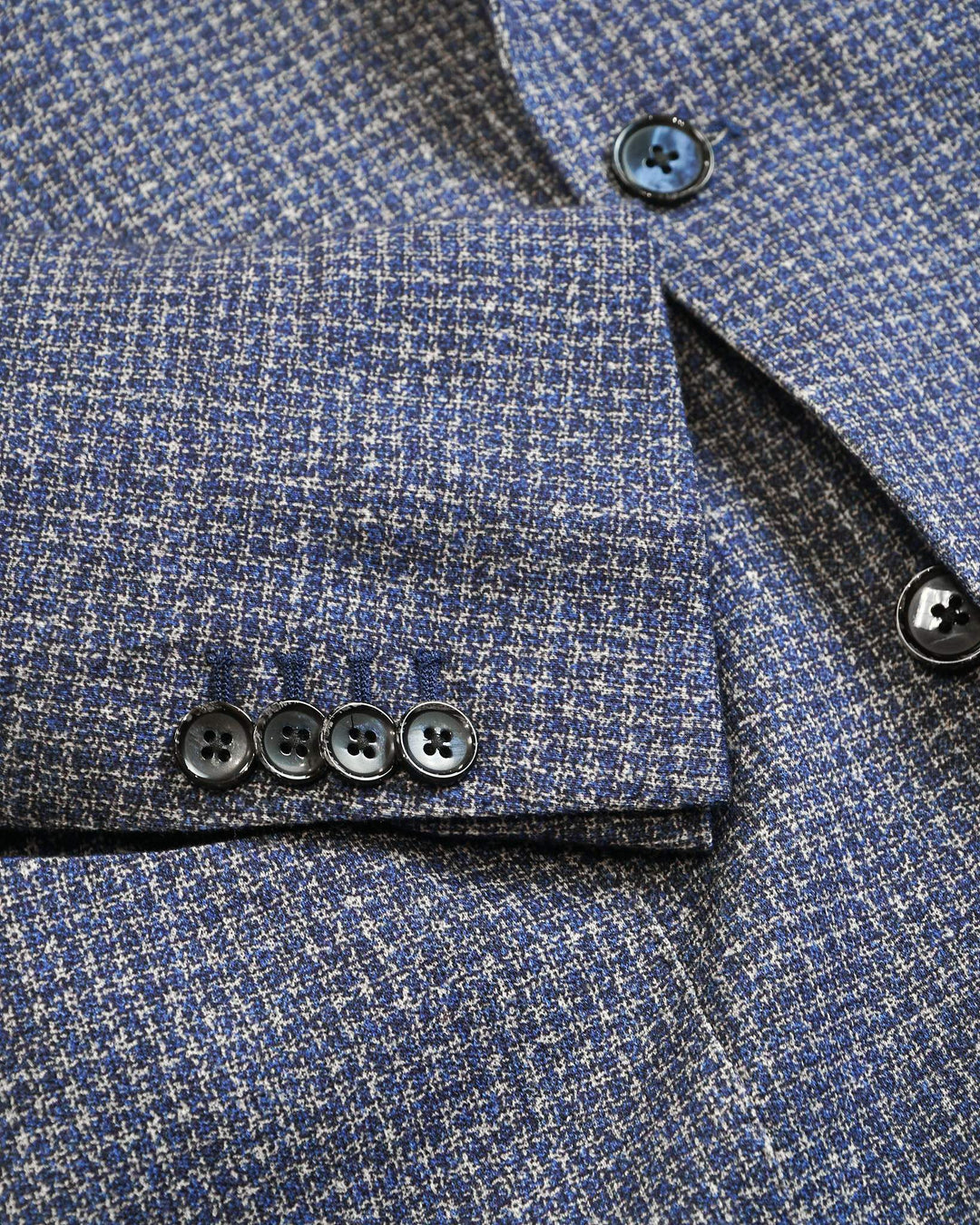 Blue Houndstooth Cotton Unconstructed Contemporary Fit Sport Coat L.B.M 1911 - Boutique Jacques Last Call