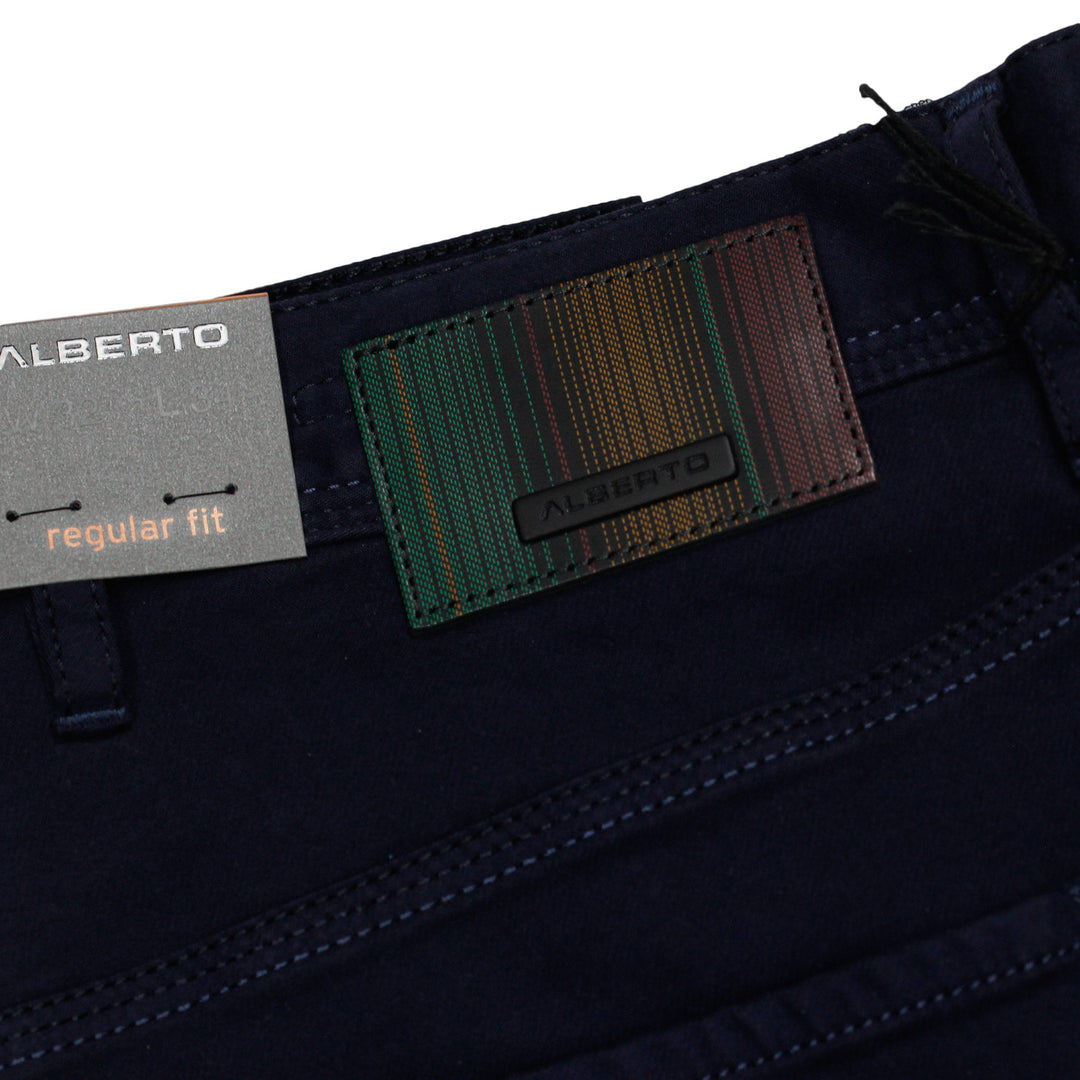 PIPE Dark Navy Twill Pants - ALBERTO