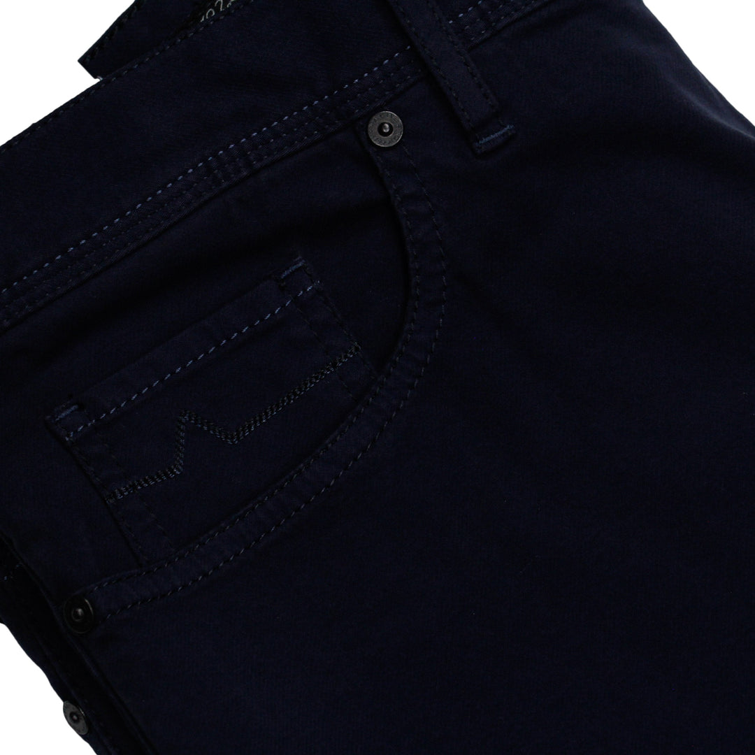 PIPE Dark Navy Twill Pants - ALBERTO