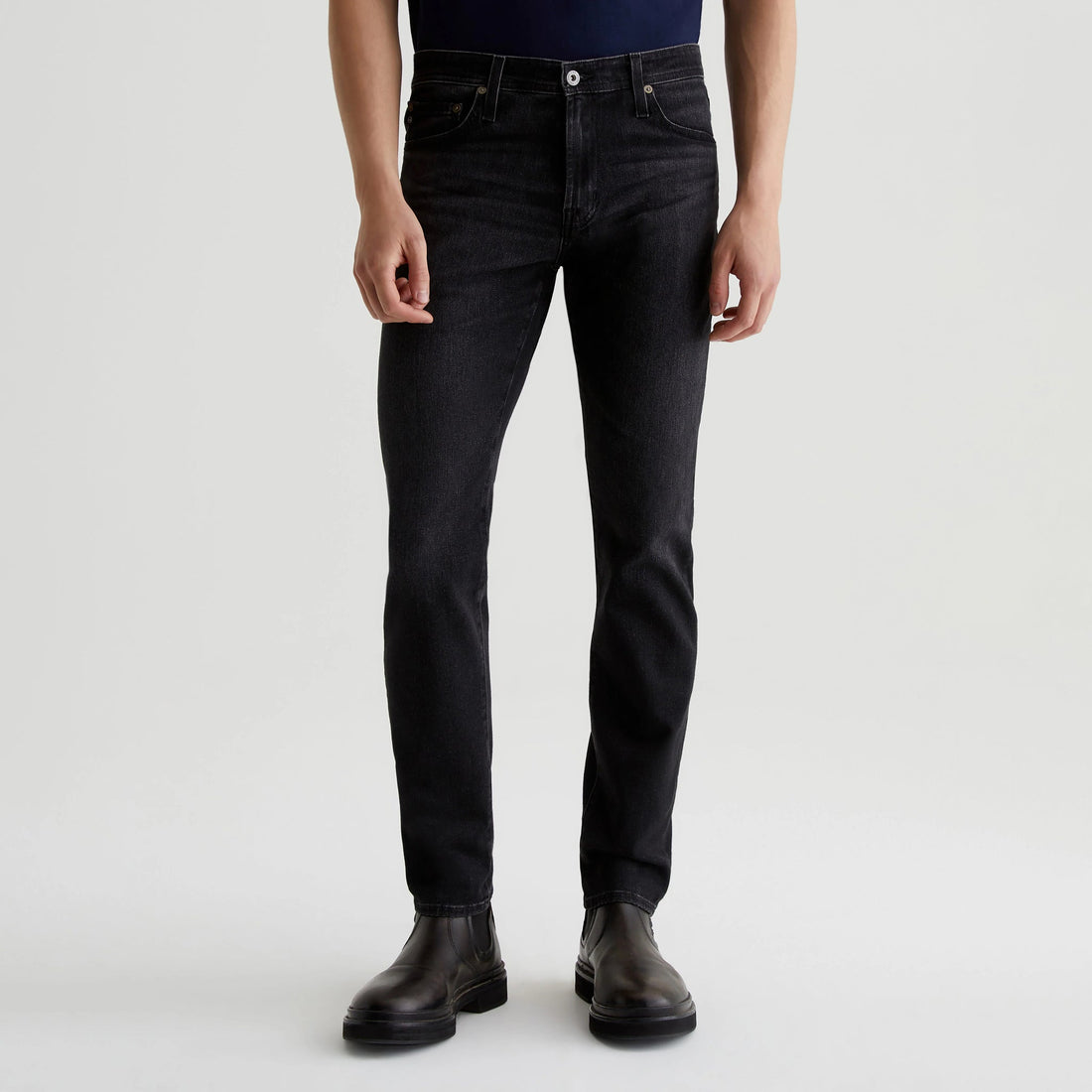Trophy Black Washed Cloud Soft Denim Tellis Modern Slim Fit Jeans - AG