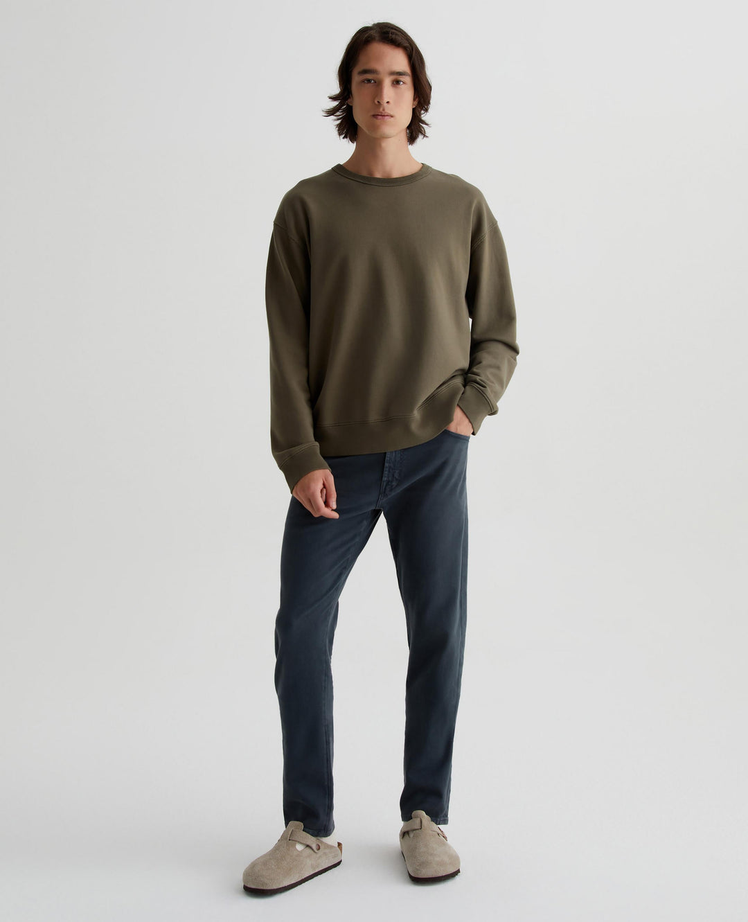 AG - Tellis Modern Fit Sulfur Melange Smoke Jeans - Boutique Jacques Last Call