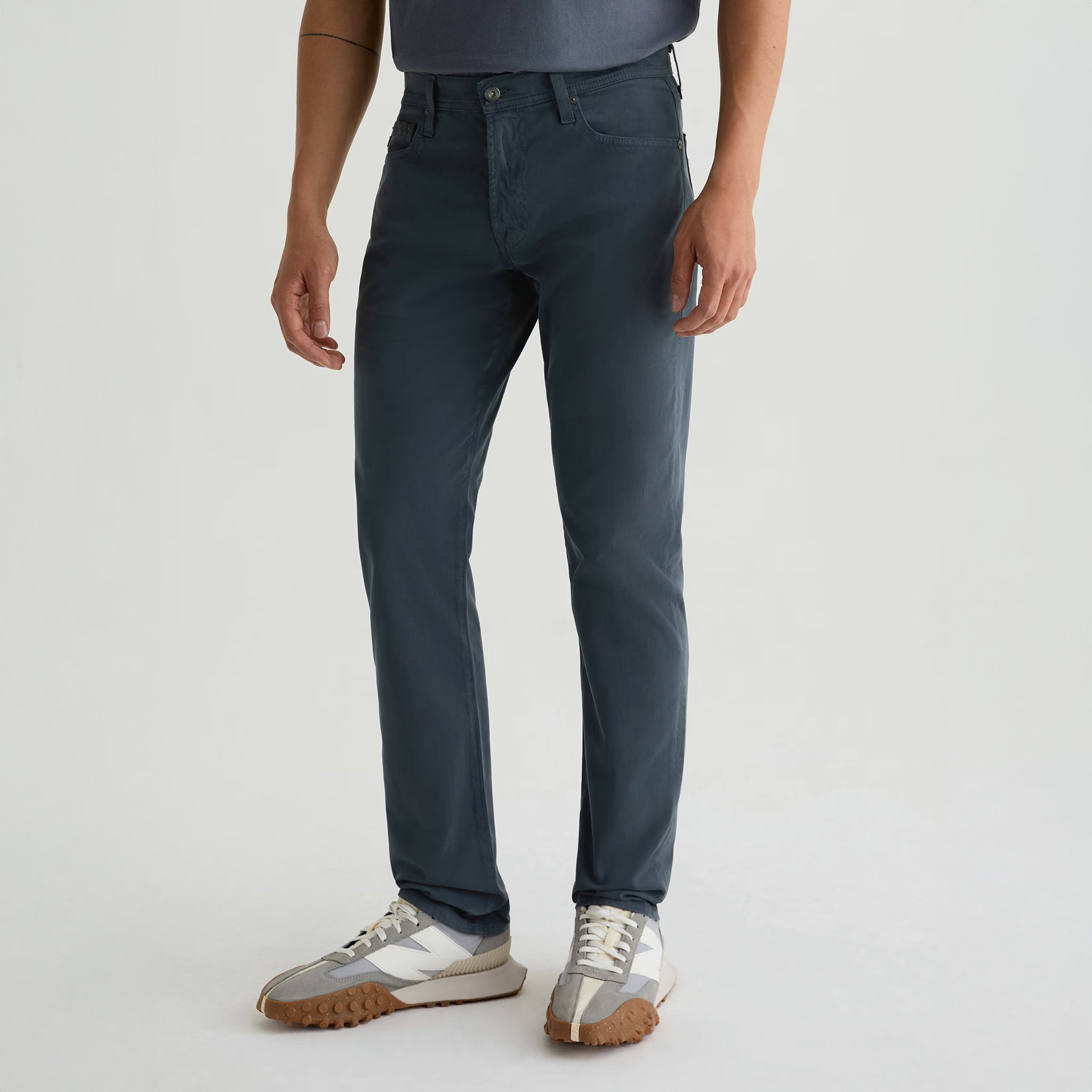 After Dusk (Steel Blue) Sueded Tellis Modern Slim Fit Pants - AG Jeans
