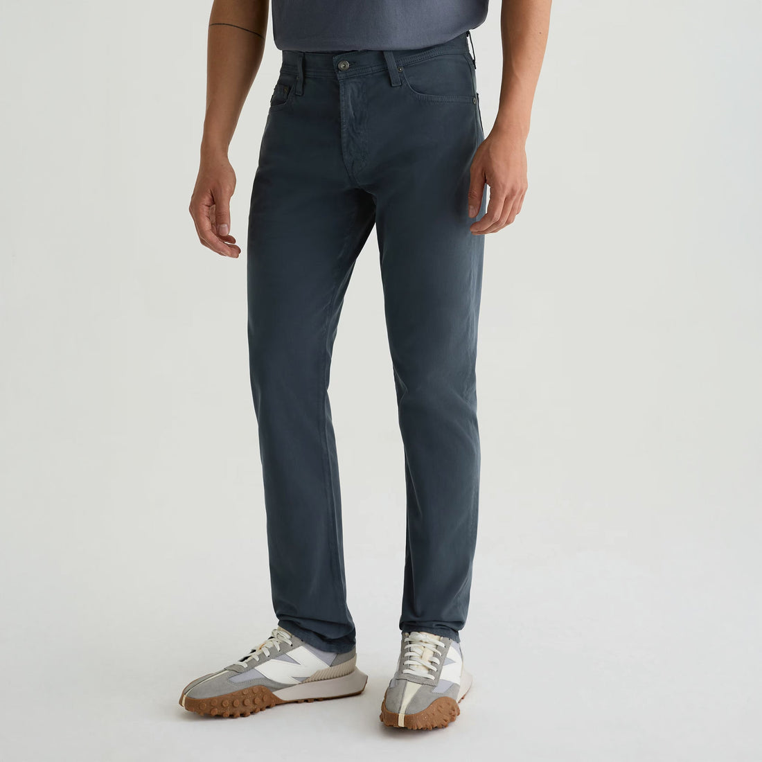 After Dusk (Steel Blue) Sueded Tellis Modern Slim Fit Pants - AG Jeans