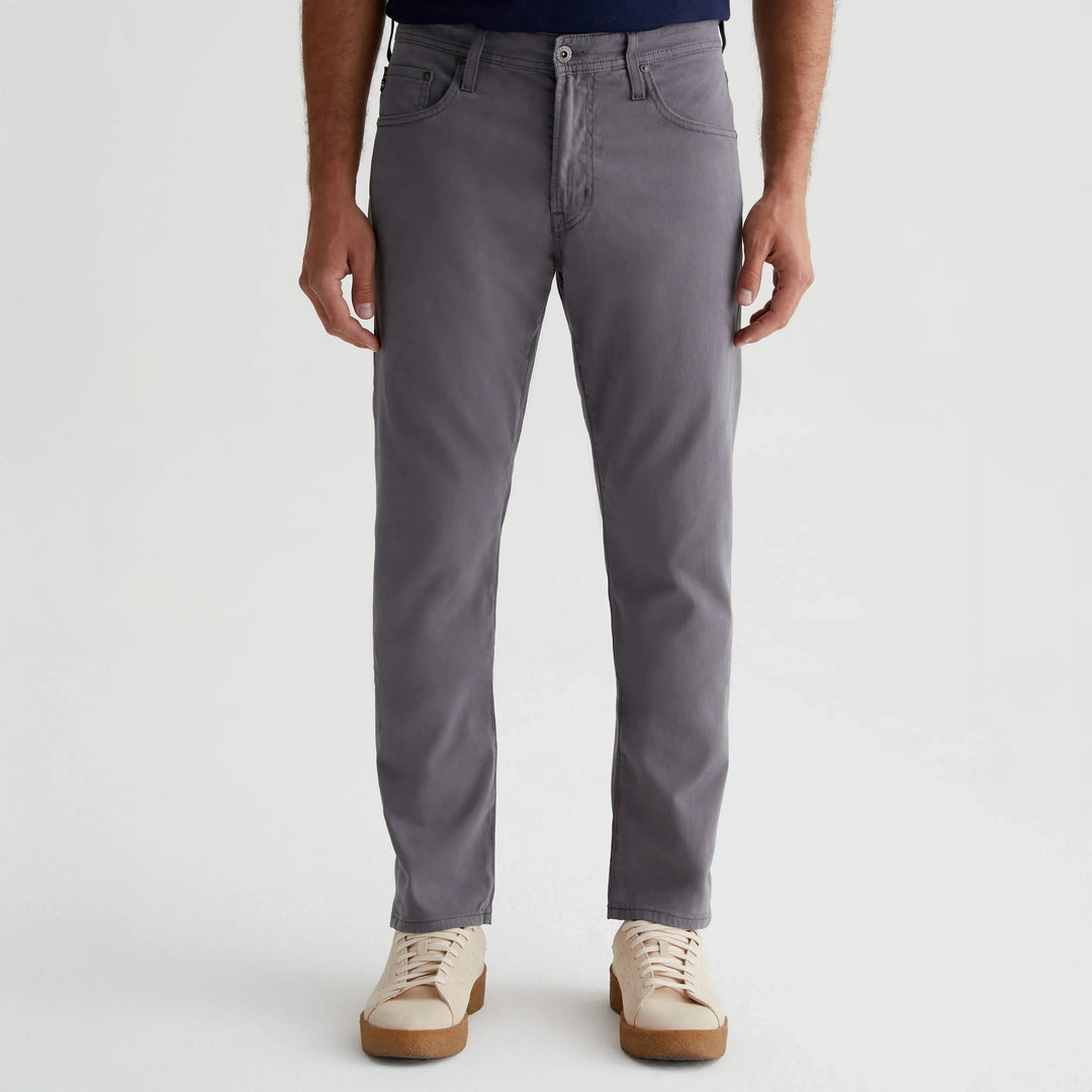 Sulfur Folkestone Mid-Gray Modern Slim Tellis Sueded Pants - AG