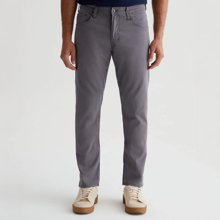 Sulfur Folkestone Mid-Gray Modern Slim Tellis Sueded Pants - AG