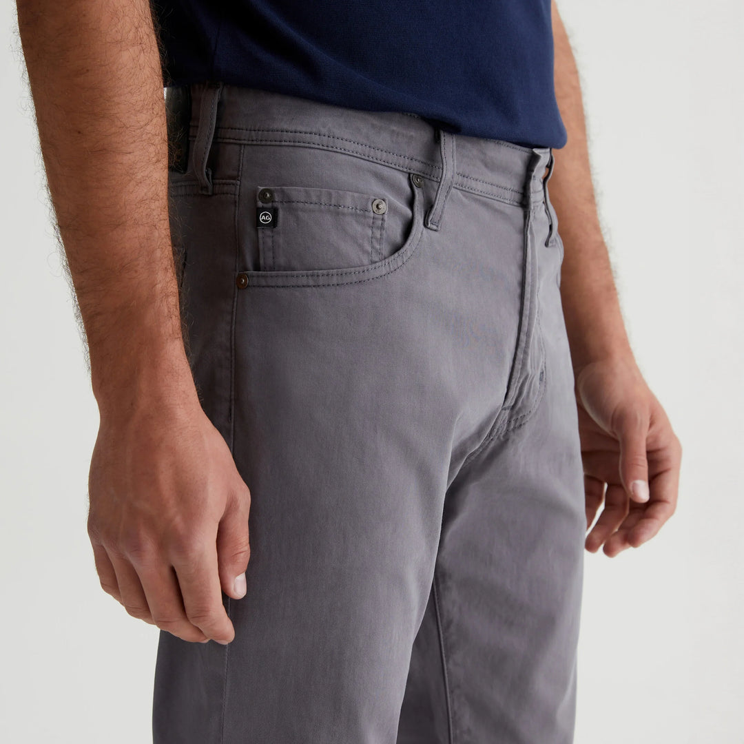 Sulfur Folkestone Mid-Gray Modern Slim Tellis Sueded Pants - AG