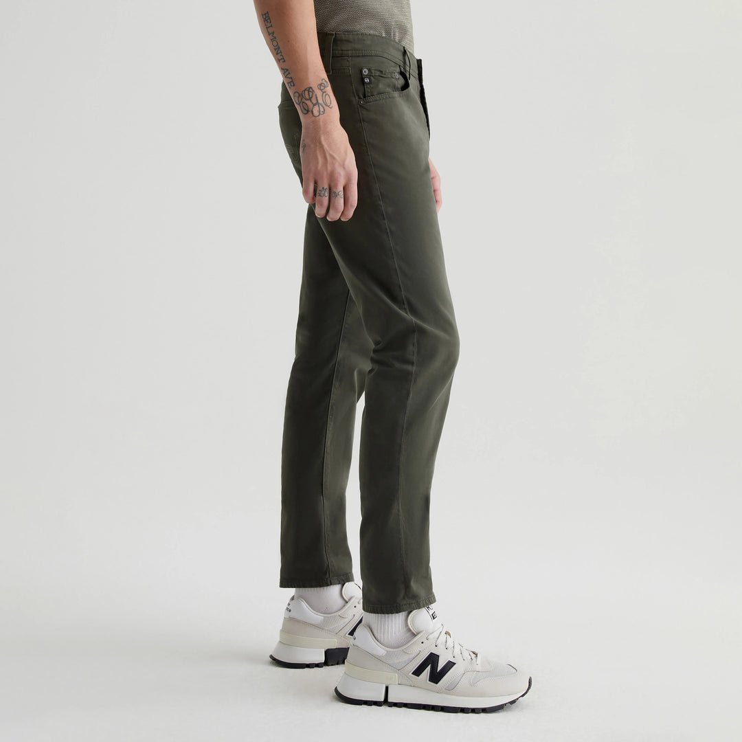 Forest Moss (Green) Sueded Tellis Modern Slim Fit Pants - AG Jeans