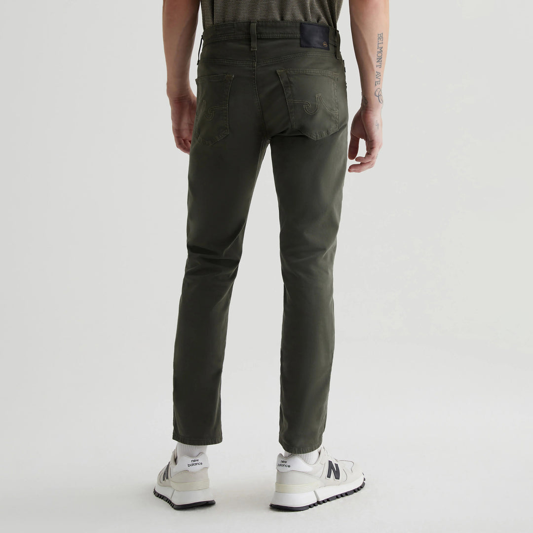 Forest Moss (Green) Sueded Tellis Modern Slim Fit Pants - AG Jeans