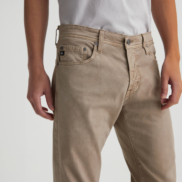 Sulfur Smoked Oak (Tan) Modern Slim Tellis Sueded Pants - AG