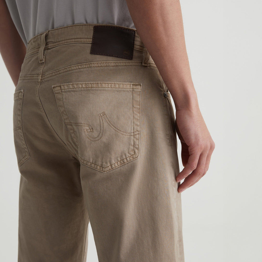 Sulfur Smoked Oak (Tan) Modern Slim Tellis Sueded Pants - AG