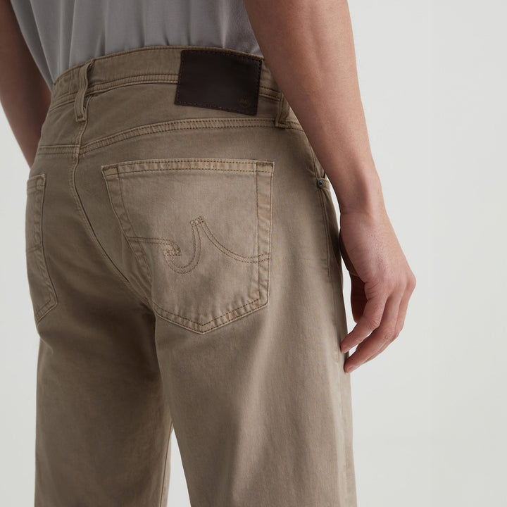Sulfur Smoked Oak (Tan) Modern Slim Tellis Sueded Pants - AG