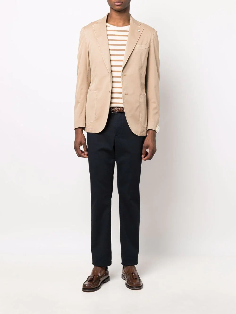 Tan Linen Blend L.B.M 1911 Sport Coat - Boutique Jacques Last Call