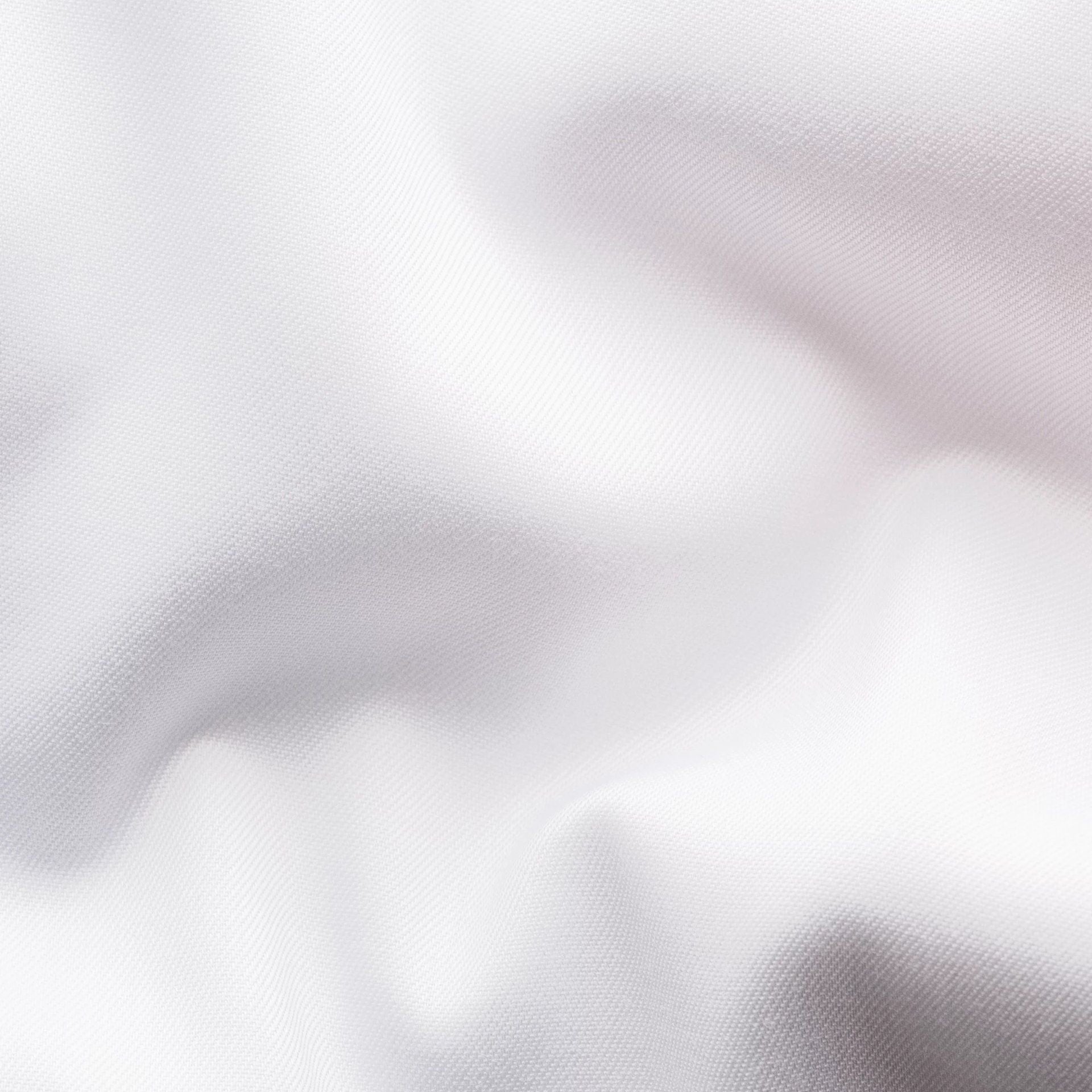 White Solid Geometric Effect Signature Twill Slim Fit Shirt