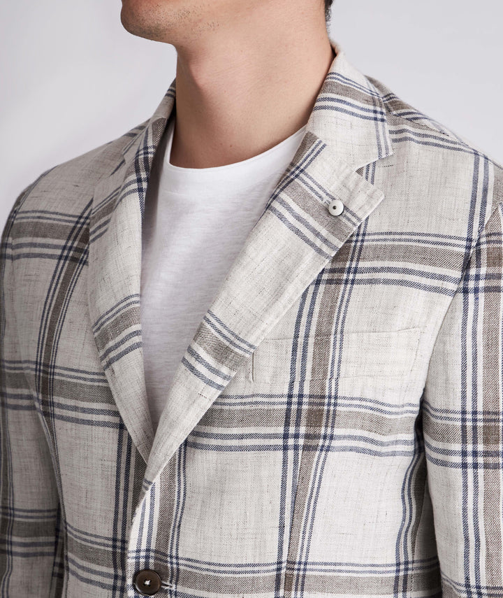 Linen Unconstructed Contemporary Fit Sport Coat