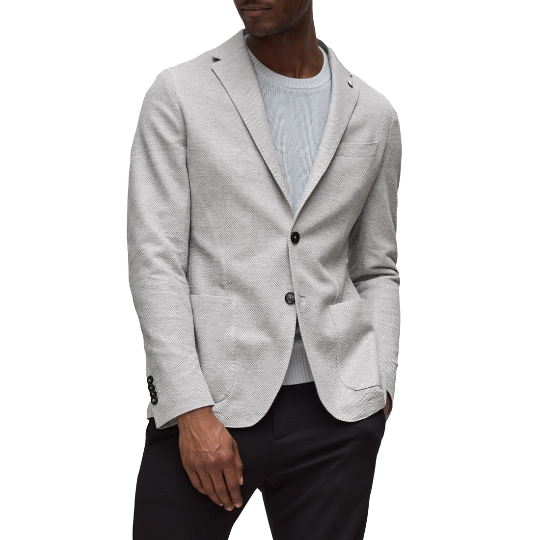 Ice Gray Linen-Cotton Jersey Unconstructed Sport Jacket - L.B.M 1911