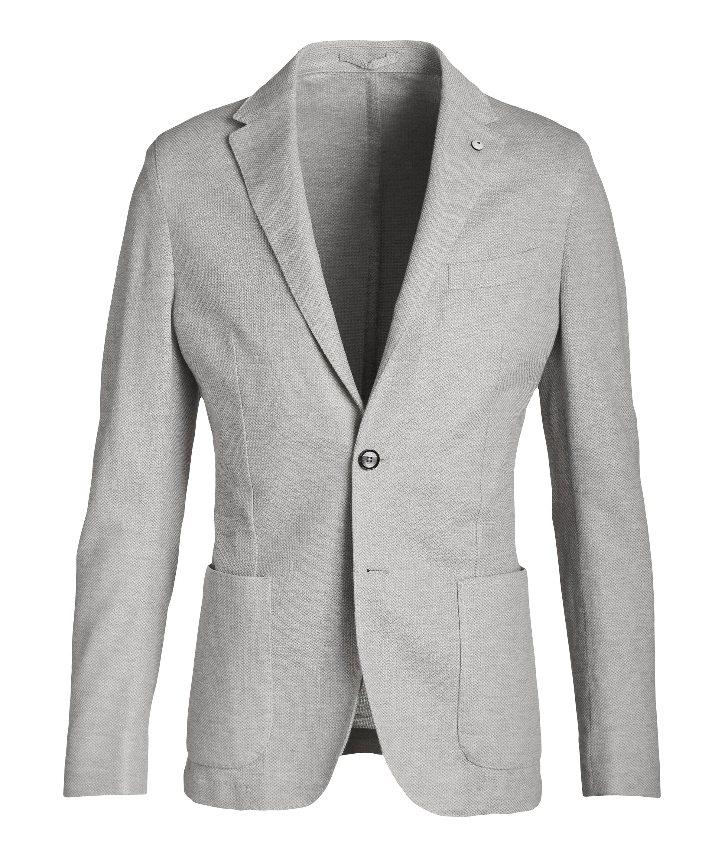 Ice Gray Linen-Cotton Jersey Unconstructed Sport Jacket - L.B.M 1911