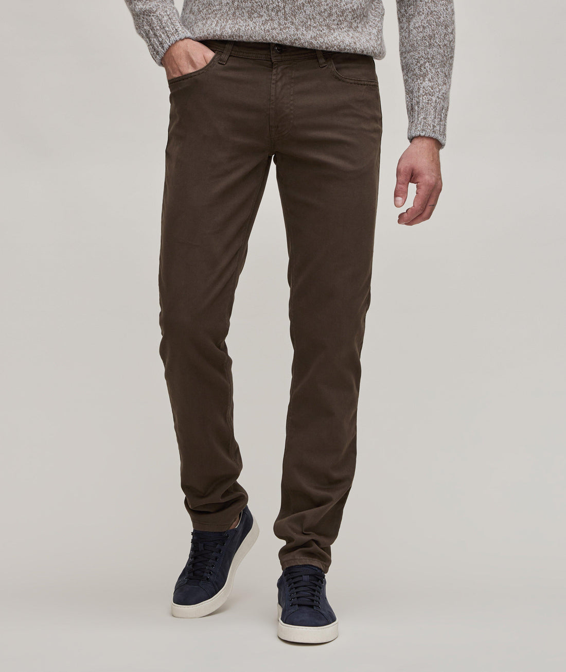 Brown Rubens Cotton Twill Five Pocket Pants - Re-Hash - Boutique Jacques Last Call