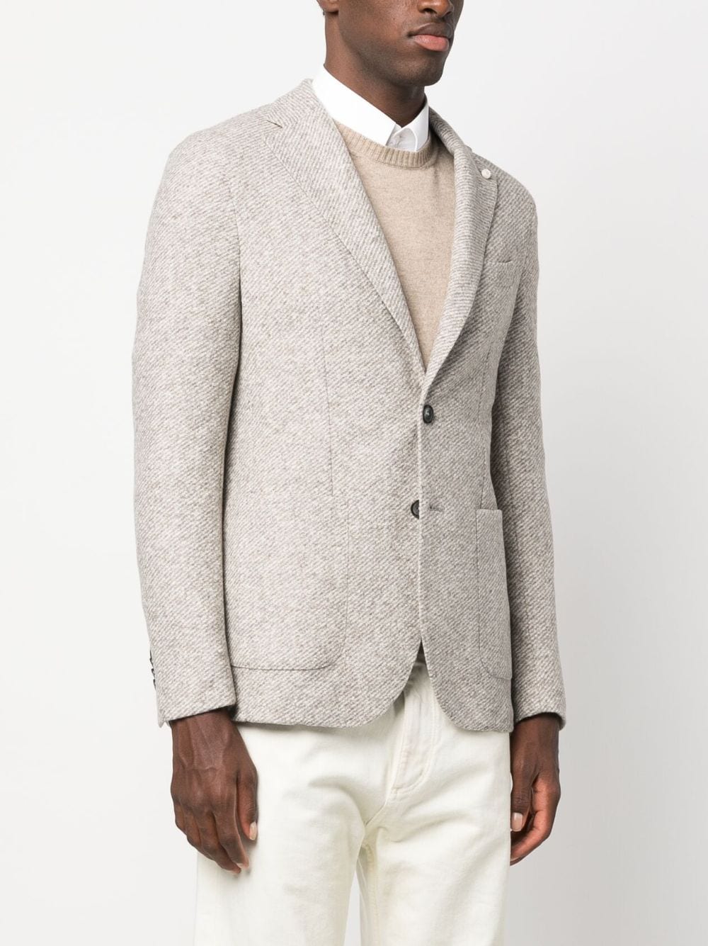 Oatmeal Cotton Contemporary Fit Sport Jacket - LBM 1911 - Boutique Jacques Last Call